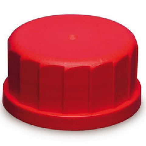 Spare screw caps, PBT, red, thread 25, 10 unit(s)