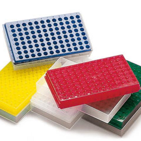 Rotilabo®-micro-centrifuge tube rack, PP, yellow, double-sided, 96 holes