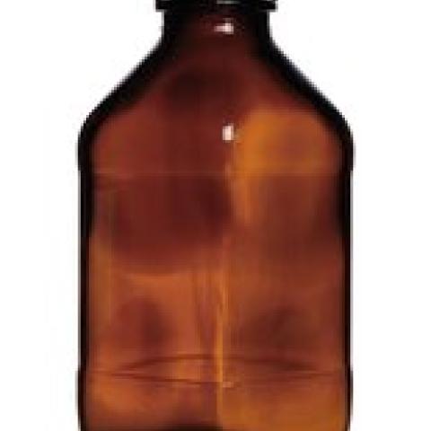 Square narrow-mouth bottles, 500 ml, brown glass, thread 32, high form