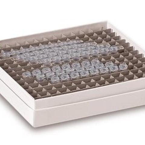 PCR cryogenic boxes made of cardboard, 196 slots, L133 x W133 x H25 mm