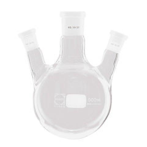 Three-necked round-bottom flask, 50 ml, Centre neck 14/23, side neck 14/23