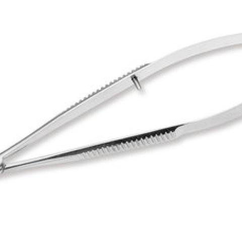 Micro scissors, stainless steel, overall lenght 120 mm, blade length 15mm