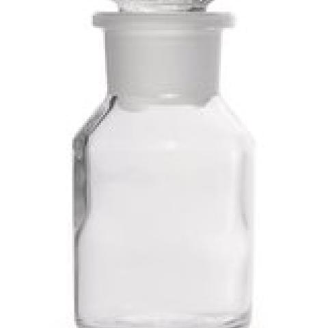 Wide neck storage bottle, glass stopper, soda-lime glass, clear, 500 ml