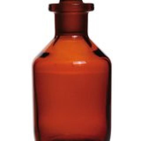 Narrow neck storage bottl., glass stopp., soda-lime glass, amber, 1000 ml