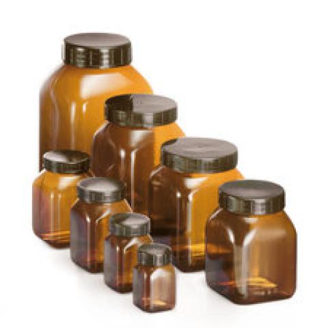 Rotilabo®-wide neck containers, PVC amber, 500 ml, 10 unit(s)