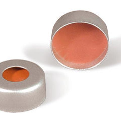 Rotilabo® aluminium caps with septum, PTFE/silicone, Ø 13 mm, 200 unit(s)