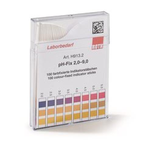 Universal indicator sticks pH-Fix, in square plastic box, pH 2 - 9, 100 unit(s)