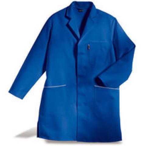 Men's work coat, cornflow. blue, s.52/54, 100 % cotton, long sleeves, 1 unit(s)