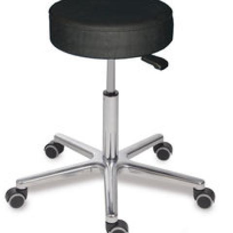 Swivel stool, XL, black synthetic leather, &#x2300, 400 mm