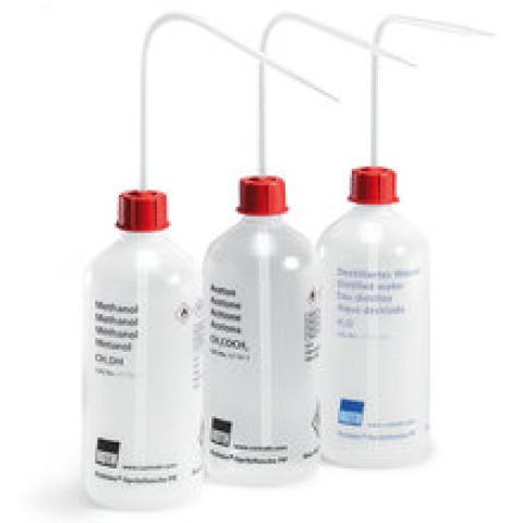 Rotilabo® safety wash bottle, 500 ml, LDPE, imprint, Dist. water, 1 unit(s)