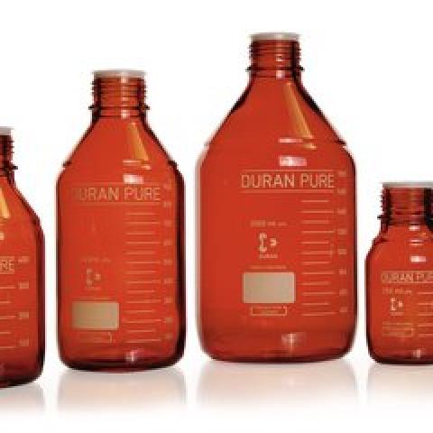 DURAN® PURE screw top bottles, 1000 ml, brown glass, 10 unit(s)