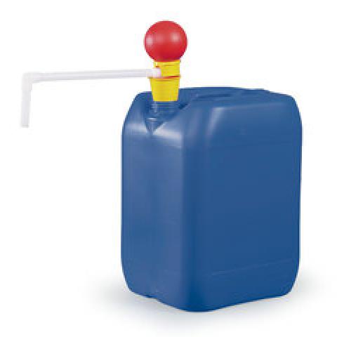 OTAL-hand pump with bent outlet pipe, PVDF, 20 l/min, for containers max. 60 l