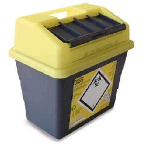 Sharpsafe®-waste disposal bins, PP, 9 l, L 292 x W 195 x H 291 mm, 20 unit(s)