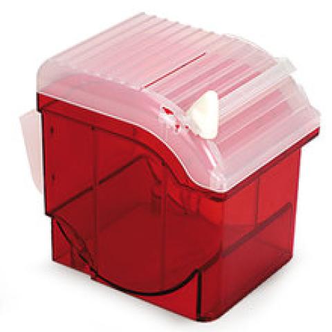 Rotilabo®-dispenser box, ABS, red, L 171 x W 120 x H 144 mm, 1 unit(s)