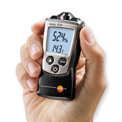 Pocket thermohygrometer testo 610, 0 - 100 % RH, -10 - +50 °C, 1 unit(s)