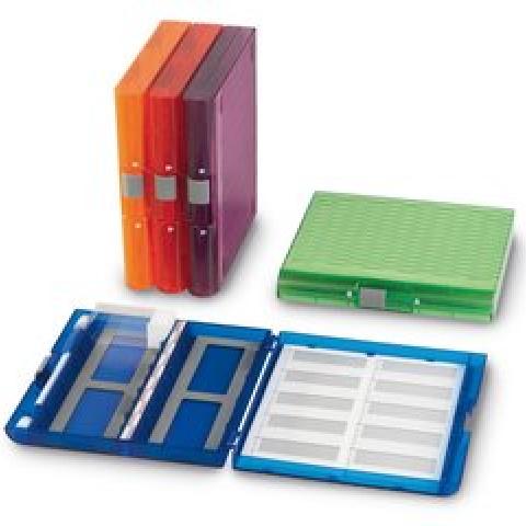 Premium microscope slide boxes, Green, L 207 x W 196 x H 32 mm, 5 unit(s)