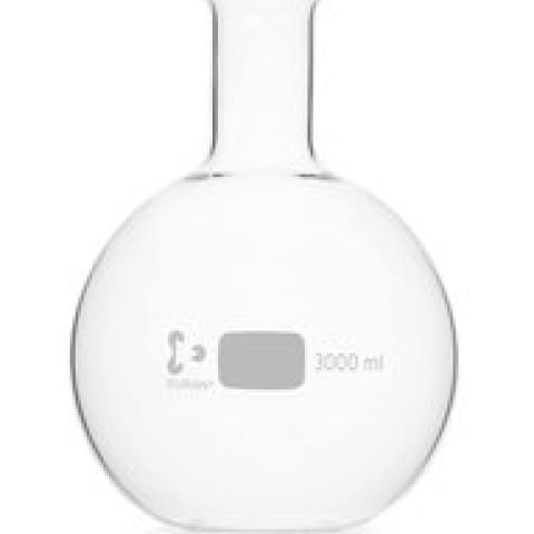 Flat-bottom flask, DURAN®, narrow neck, 3000 ml, 1 unit(s)