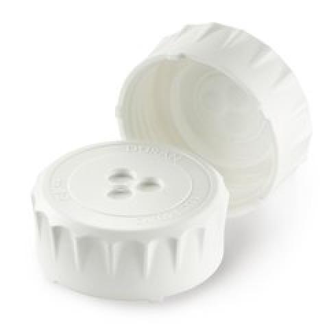 Ventilation screw caps GL 56, DURAN® with ePTFE membrane, white, 4 unit(s)