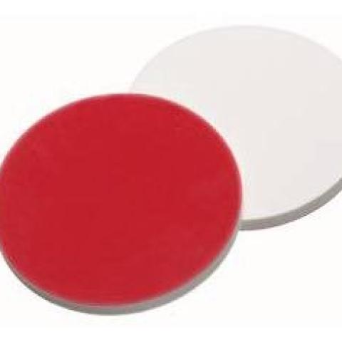 Septa Ø 8 mm, thickn. 1.3 mm, hard. 45°, silicone white/PFTE red, ND8