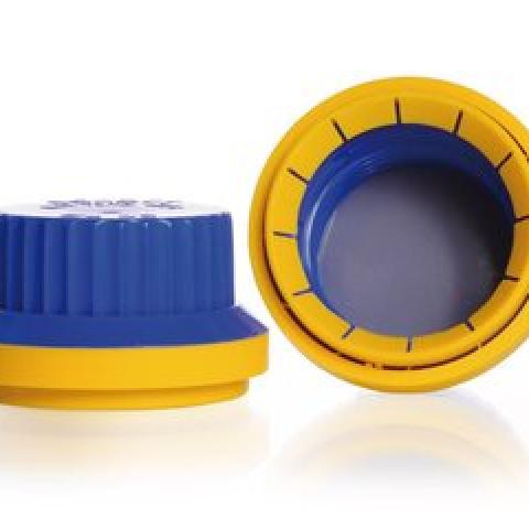 Original seal, GL 45, blue, PP, yellow tamper-pr. ring, PTFE/silic. seal