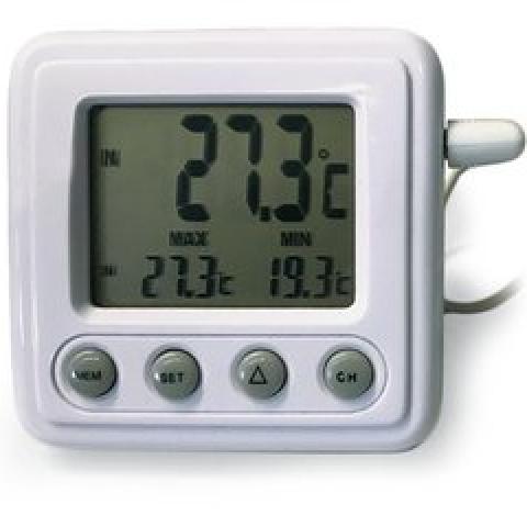 Indoor-/outdoor thermometer, calibrated, range inside/outside 0-+50/-50-+70 °C