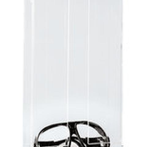 Safety glasses dispenser, acrylic glass, W 170 x D 75 x H 390 mm, 1 unit(s)
