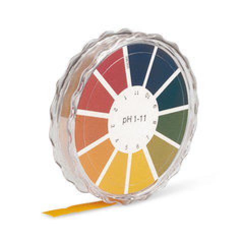 Universal indicator paper pH 1-11, with colour scale, 5 m roll, width 7 mm