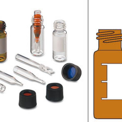 Rotilabo®-screw neck ND10 vials, 1.5 ml, brown glass, with labelling area