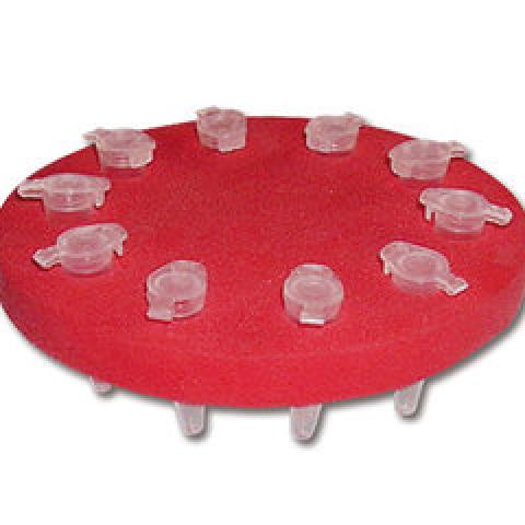 Cryo Floating Stands, PE, round, single-tubes, 10 holes, -80 to +80°C