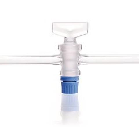 One-way tap, SBW-glass cock plug, DURAN®, joint 12.5, pipe-Ø 8mm, bore 2mm