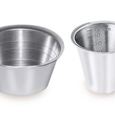 Measuring beakers, stainless steel 18/10, 30 ml, 5 unit(s)