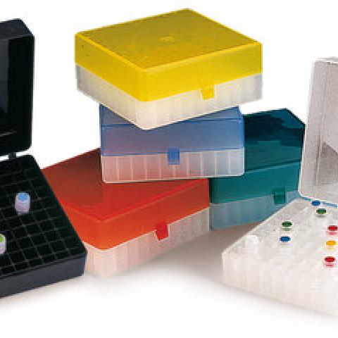 Rotilabo®-cryo storage box, PP, L 140xW 140xH 60 mm,100 holes, black, 1 unit(s)