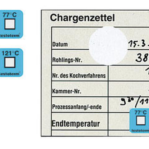 Temperature measuring dots - irreversib., self-adhesive, measuring point 121 °C