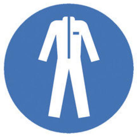 Safety symbols to ISO 7010, Wear protective clothing Ø 200 mm, 1 unit(s)