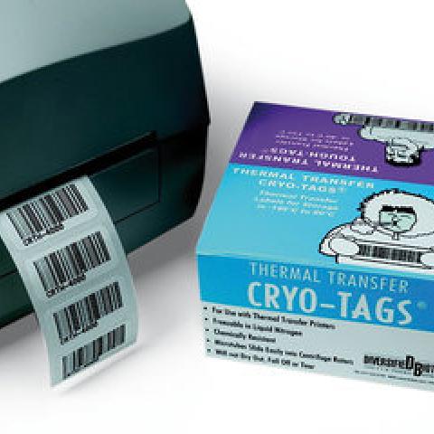 Thermal transfer labels Cryo-Tags®, L 27 x W 13 mm, for 0.5 ml tubes, 1 roll(s)