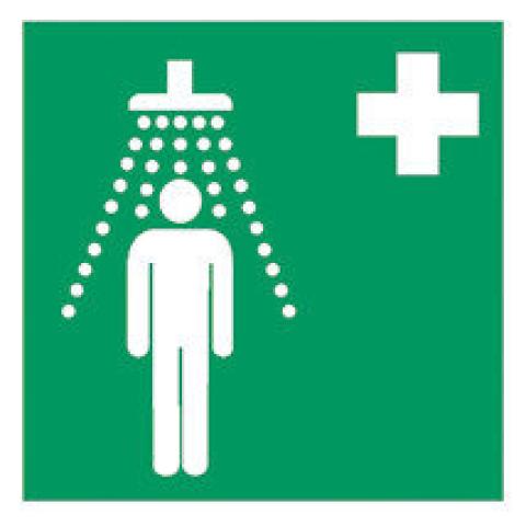 Rescue sign, ISO 7010, luminescent, Body safety shower, 1 unit(s)