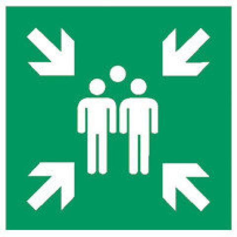 Rescue sign, ISO 7010, plastic, Collection point, 1 unit(s)