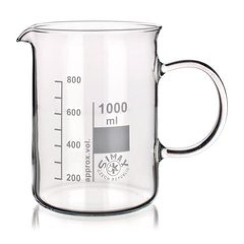 Rotilabo®-beaker with handle, 400 ml, outer Ø 80 mm, H 110 mm, 6 unit(s)