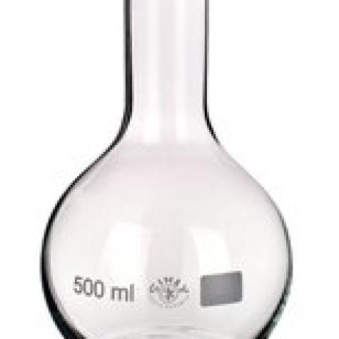 Rotilabo®-flat bottom flask, 1000 ml, narrow neck, heavy duty rim, H 200 mm