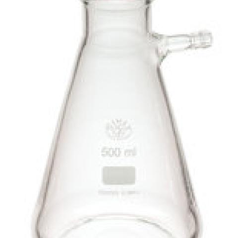 ROTILABO®-suction bottle, 100 ml, borosilicate glass, w. glass hose conn.
