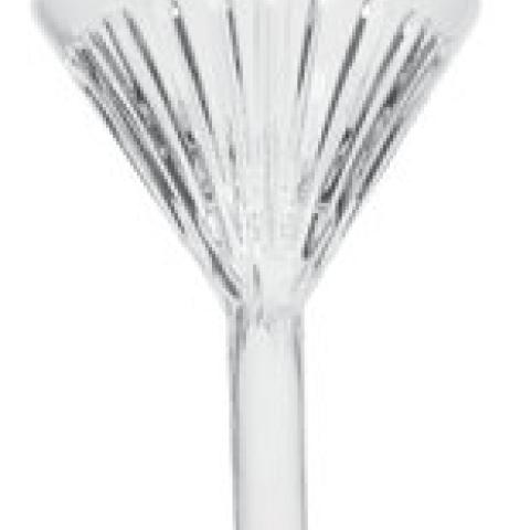 Ribbed funnel, top, outer Ø 170 mm, borosilicatglass, funnel length 120 mm