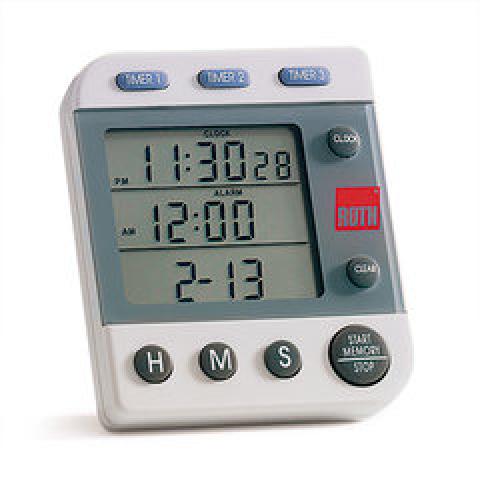 ROTILABO®-tme interval meter - 3 line, 3 timers in 1 unit, W 83xH 70xD 22 mm