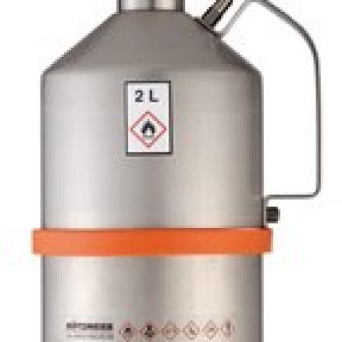 Safety laboratory can, stainless steel, with screw cap and UN-X-approved, 2 l