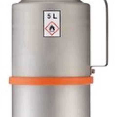 Safety laboratory can, stainless steel, with screw cap and UN-X-approved, 5 l