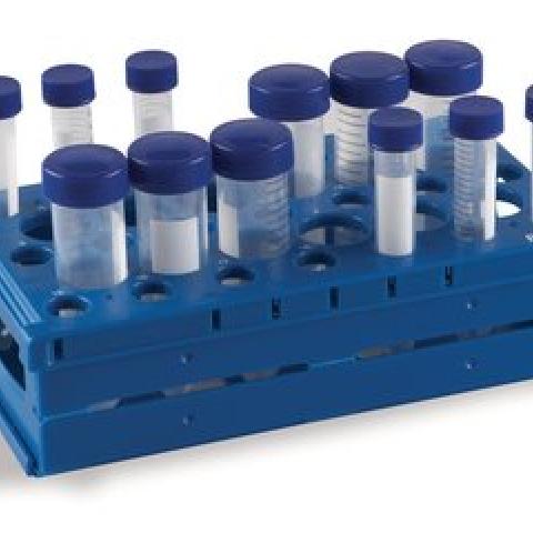 Pop-UpTM Rack, blue,15/50ml centr. vials, Ø 17 / Ø 30 mm