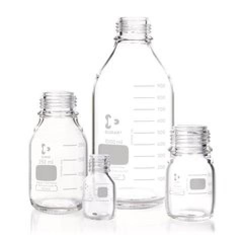 Screw top bottle DURAN® clear glass without pouring ring and screw cap, 150 ml