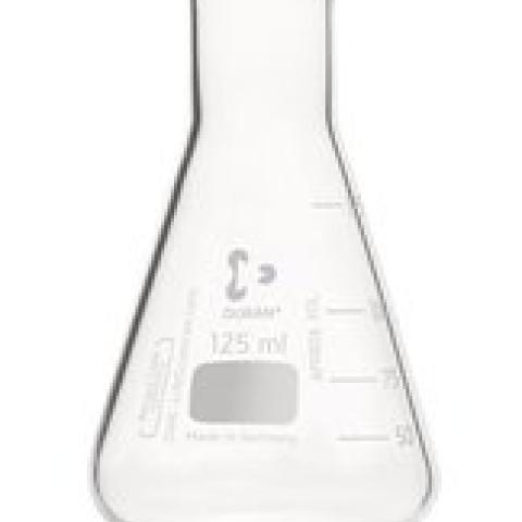 Narrow neck Erlenmeyer flasks, DURAN®, graduation, 125 ml, not in acc. with ISO