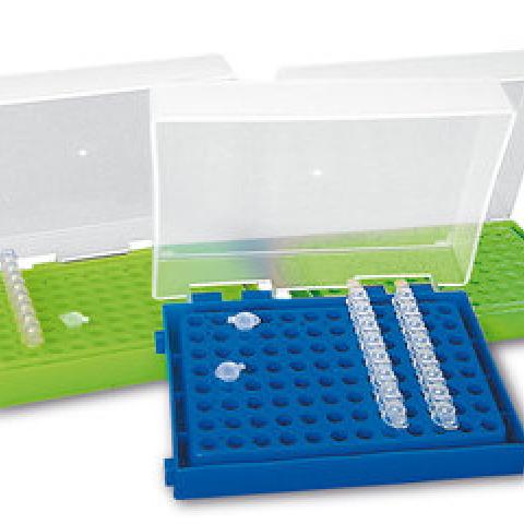 Rotilabo®-PCR-rack, blue, PP, 96 holes, array 8 x 12, 1 unit(s)