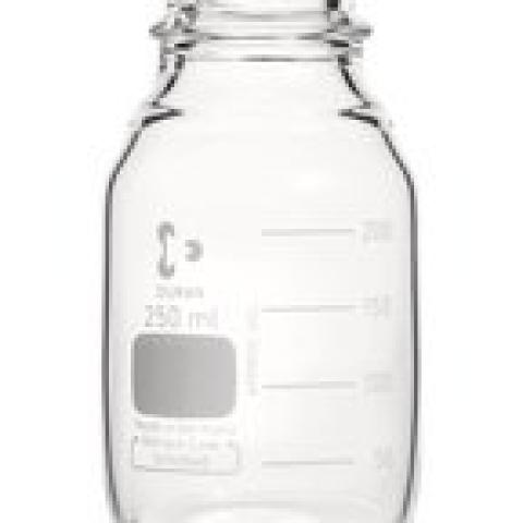 Screw top bottle DURAN® clear glass without pouring ring and screw cap, 250 ml