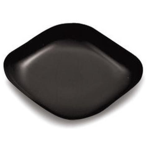 Disposable weighing pans, diamond-shaped, black, 100 ml, L 119 x W 90 x H 19 mm